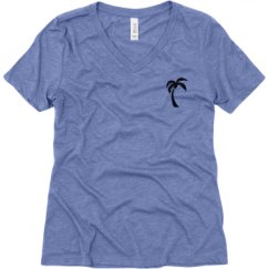 Ladies Relaxed Fit Super Soft Triblend V-Neck Tee