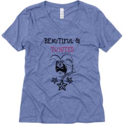 Ladies Relaxed Fit Super Soft Triblend V-Neck Tee