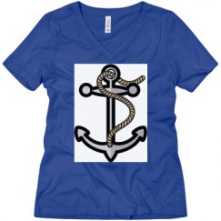 Ladies Relaxed Fit V-Neck Tee