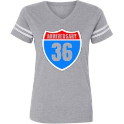 Ladies Relaxed Fit Vintage Sports Tee