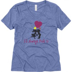 Ladies Relaxed Fit Super Soft Triblend V-Neck Tee