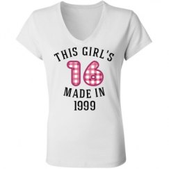 Ladies Slim Fit V-Neck Jersey Tee