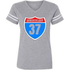 Ladies Relaxed Fit Vintage Sports Tee