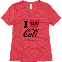 Ladies Relaxed Fit Super Soft Triblend V-Neck Tee