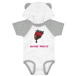 Infant Hooded Raglan Bodysuit with Ears