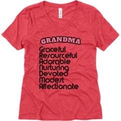 Ladies Relaxed Fit Super Soft Triblend V-Neck Tee