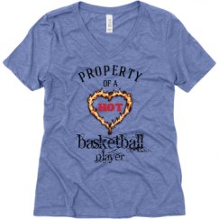 Ladies Relaxed Fit Super Soft Triblend V-Neck Tee