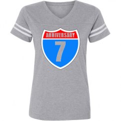 Ladies Relaxed Fit Vintage Sports Tee