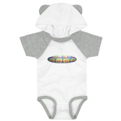 Infant Hooded Raglan Bodysuit with Ears