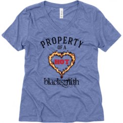 Ladies Relaxed Fit Super Soft Triblend V-Neck Tee