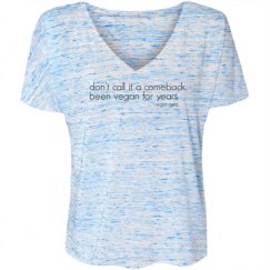 Ladies Flowy Slouchy V-Neck Tee