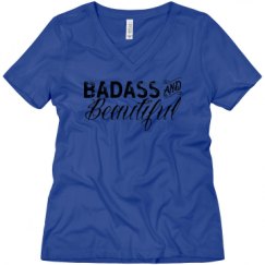 Ladies Relaxed Fit V-Neck Tee