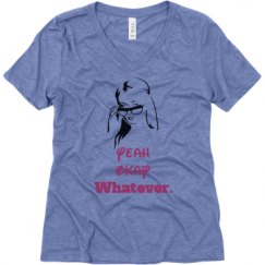 Ladies Relaxed Fit Super Soft Triblend V-Neck Tee