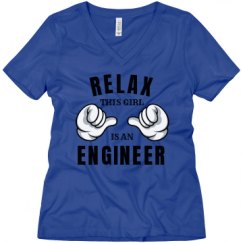 Ladies Relaxed Fit V-Neck Tee