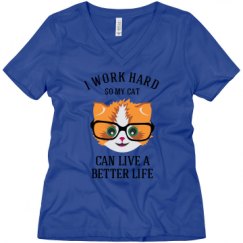 Ladies Relaxed Fit V-Neck Tee