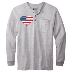 Unisex Carhartt Long Sleeve Henley Tee 