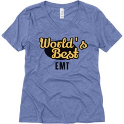 Ladies Relaxed Fit Super Soft Triblend V-Neck Tee