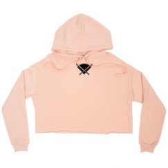 Ladies Relaxed Fit Cropped Fleece Hoodie