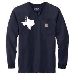 Unisex Carhartt Long Sleeve Henley Tee 