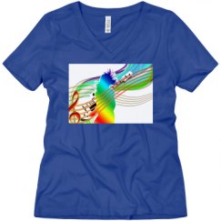 Ladies Relaxed Fit V-Neck Tee