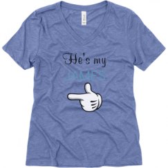 Ladies Relaxed Fit Super Soft Triblend V-Neck Tee