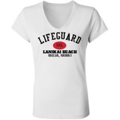 Ladies Slim Fit V-Neck Jersey Tee