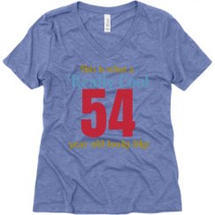 Ladies Relaxed Fit Super Soft Triblend V-Neck Tee