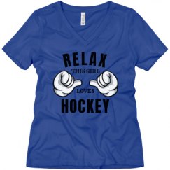 Ladies Relaxed Fit V-Neck Tee