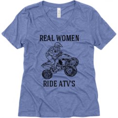 Ladies Relaxed Fit Super Soft Triblend V-Neck Tee