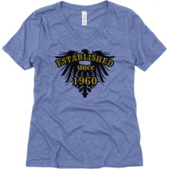 Ladies Relaxed Fit Super Soft Triblend V-Neck Tee