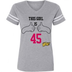 Ladies Relaxed Fit Vintage Sports Tee