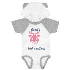 Infant Hooded Raglan Bodysuit with Ears