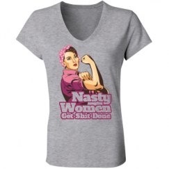 Ladies Slim Fit V-Neck Jersey Tee