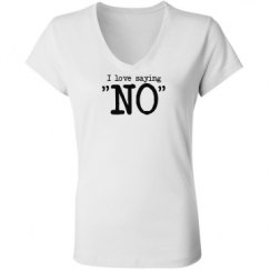 Ladies Slim Fit V-Neck Jersey Tee