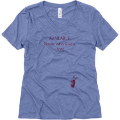 Ladies Relaxed Fit Super Soft Triblend V-Neck Tee