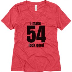 Ladies Relaxed Fit Super Soft Triblend V-Neck Tee