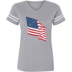 Ladies Relaxed Fit Vintage Sports Tee