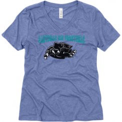 Ladies Relaxed Fit Super Soft Triblend V-Neck Tee