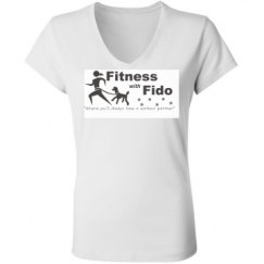 Ladies Slim Fit V-Neck Jersey Tee