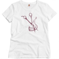 Ladies Semi-Fitted Relaxed Fit Basic Tee