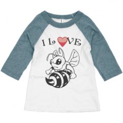 Toddler 3/4 Sleeve Raglan Tee