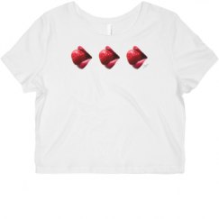 Ladies Slim Fit Crop Top Tee