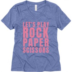 Ladies Relaxed Fit Super Soft Triblend V-Neck Tee