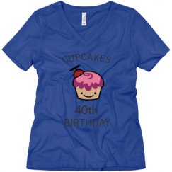 Ladies Relaxed Fit V-Neck Tee