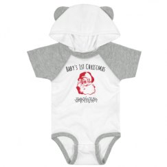 Infant Hooded Raglan Bodysuit with Ears