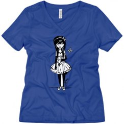 Ladies Relaxed Fit V-Neck Tee