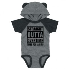 Infant Hooded Raglan Bodysuit with Ears