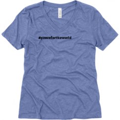 Ladies Relaxed Fit Super Soft Triblend V-Neck Tee