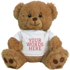 Custom Valentine's Cuddly Bear