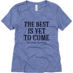 Ladies Relaxed Fit Super Soft Triblend V-Neck Tee